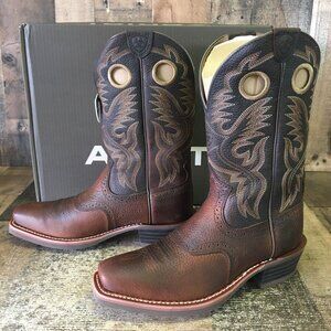 Ariat 10002227 Heritage Roughstock Brown Square Toe Cowboy Boots Mens 12 D